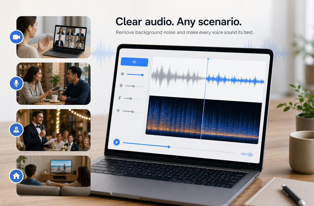 How to Remove Background Conversation from Audio Online: Fix Chatter, Overlapping Voices, and Noisy Room Recordings