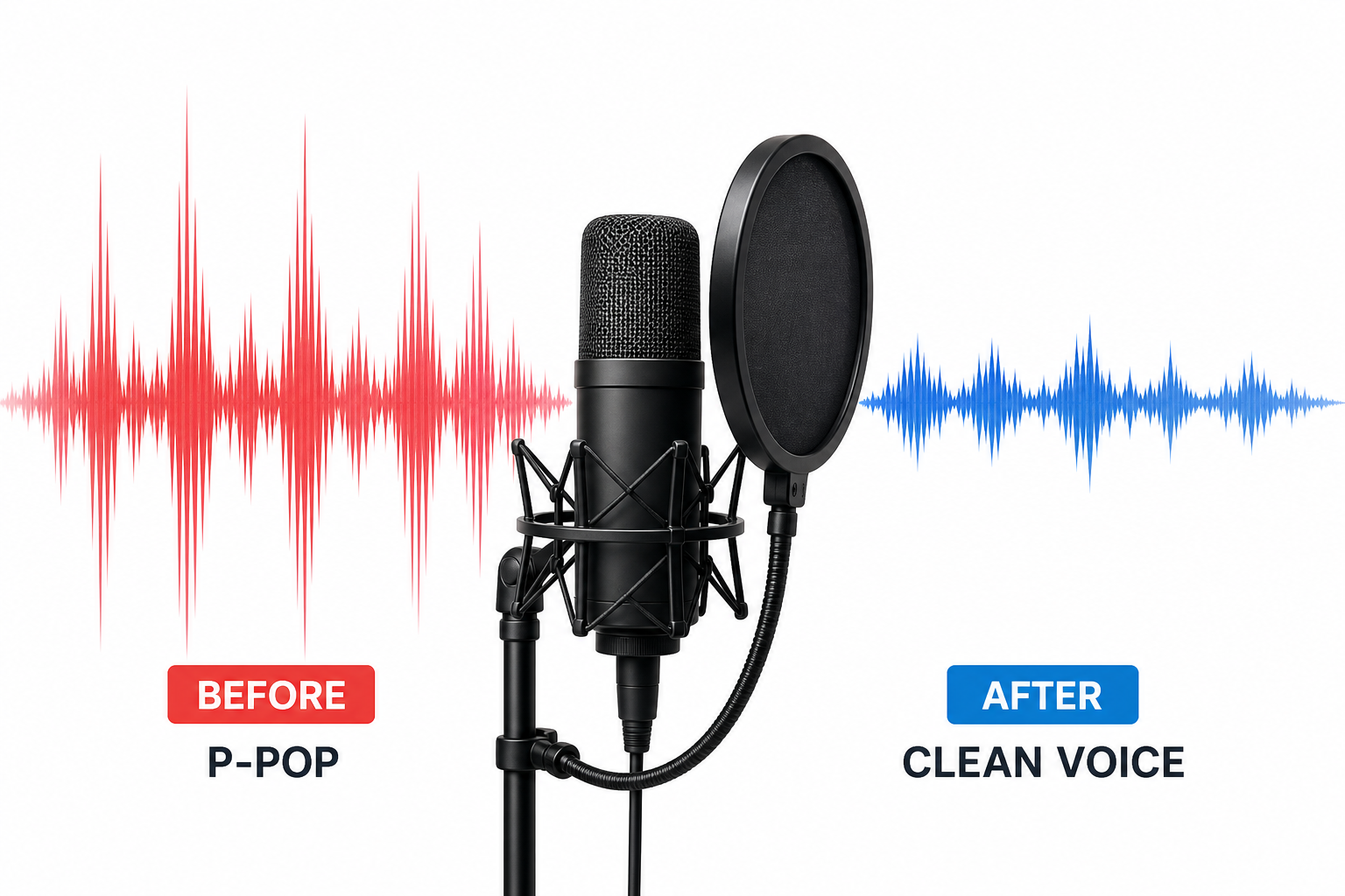 How to Remove Plosives from Audio Online: Fix P-Pops, B-Pops, and Mic Boom in Voice Recordings